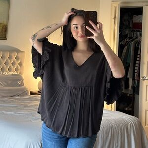 Elegant Dark Brown Women's Top